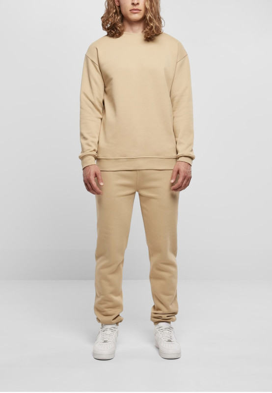 BASICO Crewneck 2-Pack | 2 minimalistické mikiny bez kapucne, Light Asphalt / Beige