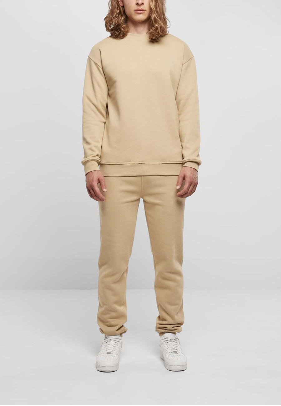 BASICO Crewneck 2-Pack | 2 minimalistické mikiny bez kapucne, Light Asphalt / Beige
