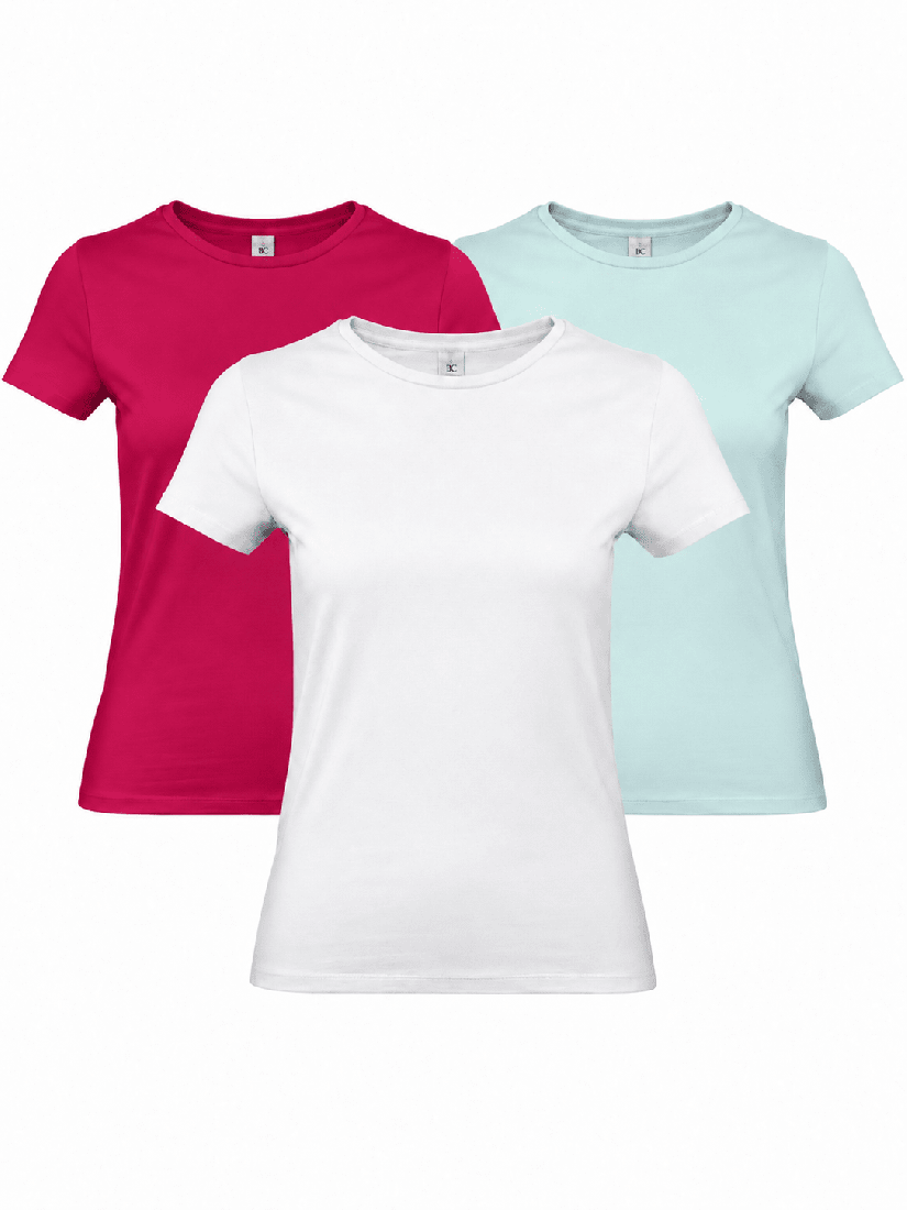 Dámsky 3-pack tričiek White Sorbet Millennial Mint BASICO