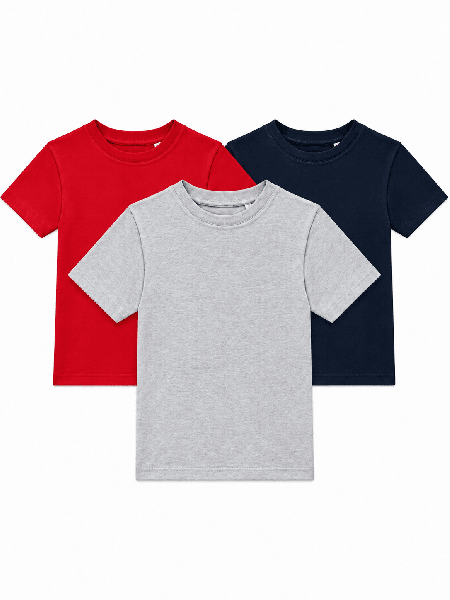 Detský 3-pack tričiek Color 185 g | BASICO